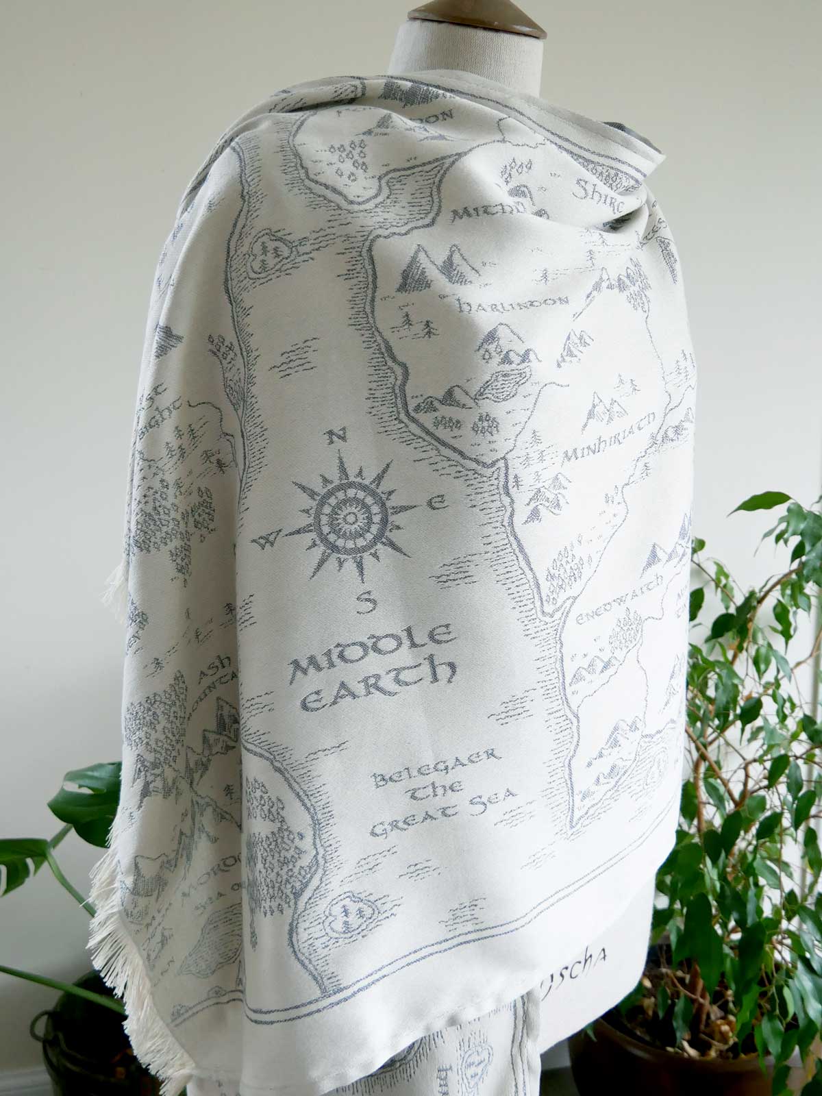 Realm of Middle Earth Ink Scarf