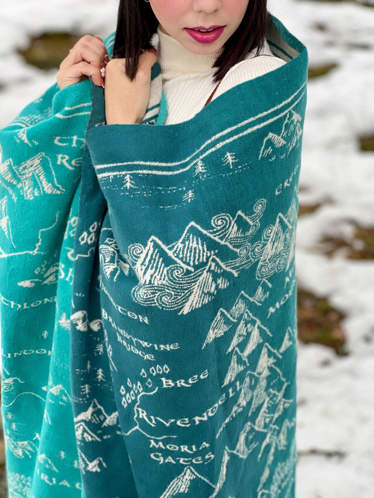 Realm of Middle-earth Moonlit Brushed Cotton Throw