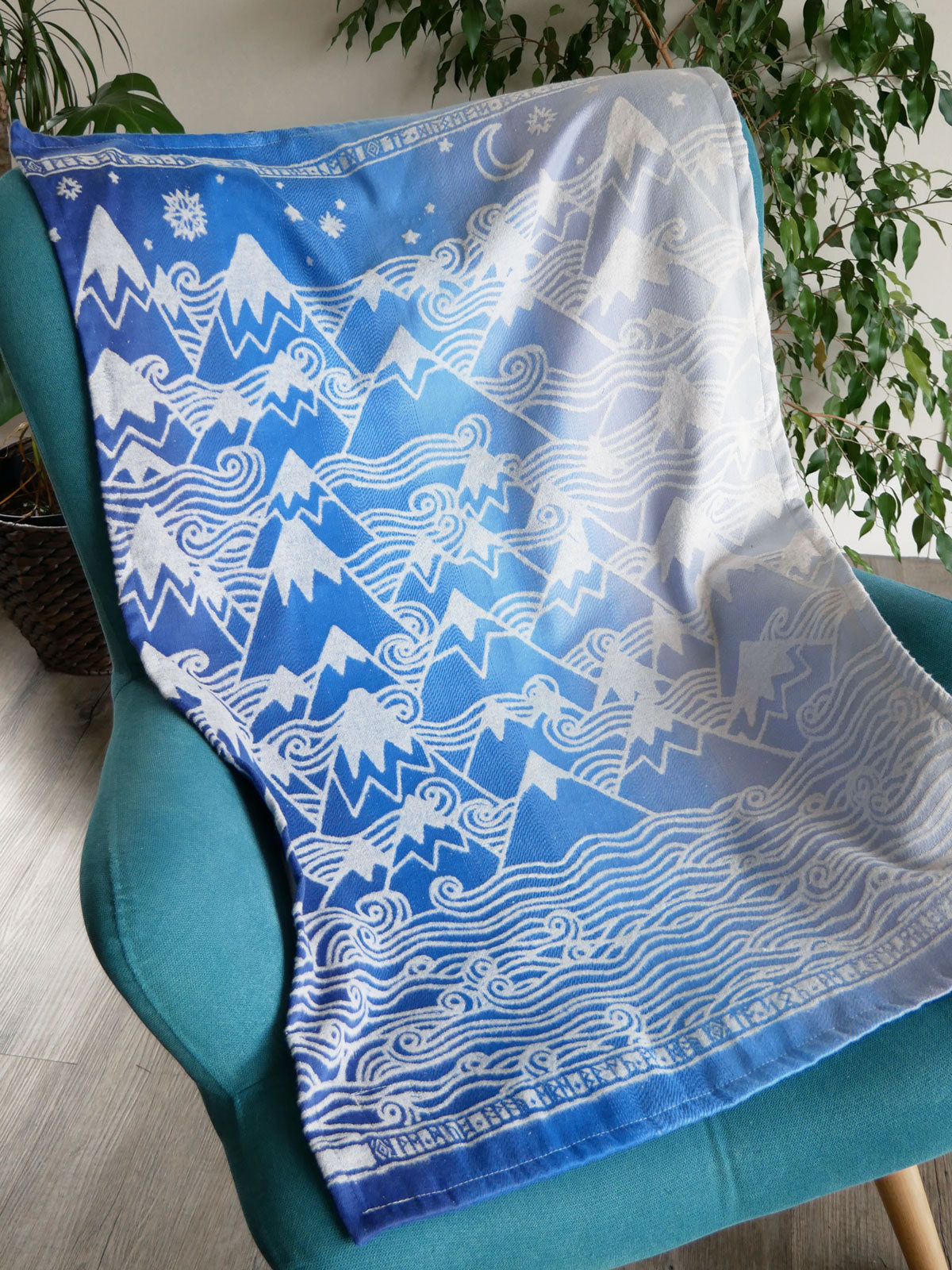 Misty Mountains Aduial Brushed Cotton Baby's Blanket