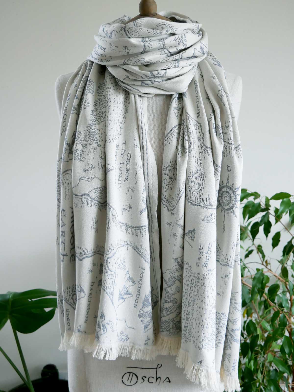 Realm of Middle Earth Ink Scarf