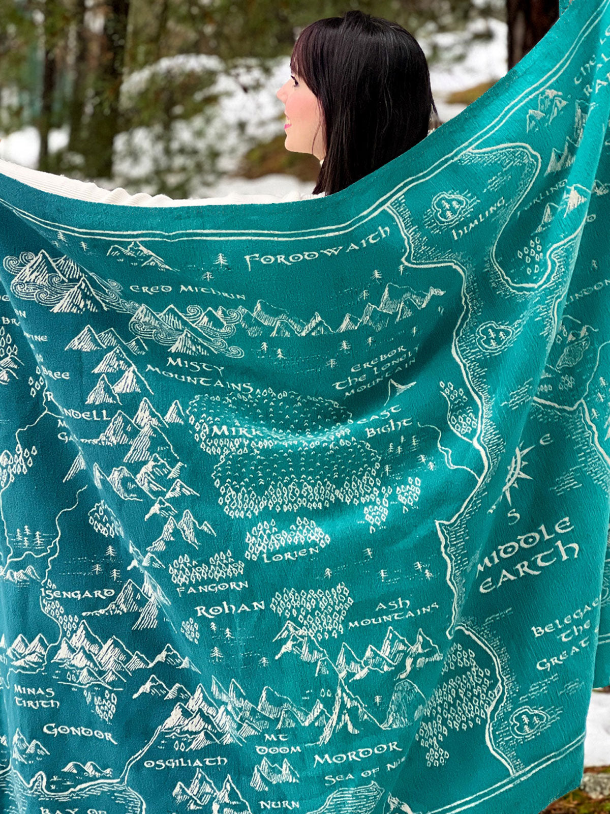 Realm of Middle-earth Moonlit Brushed Cotton Throw