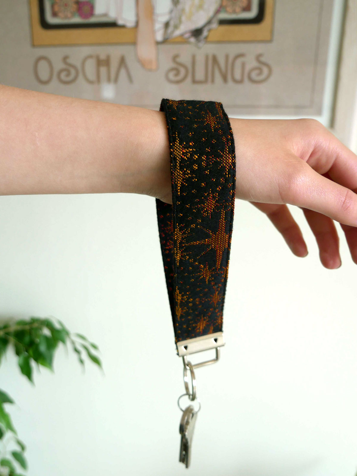 Silent Night Candlelight Jacquard Keyring