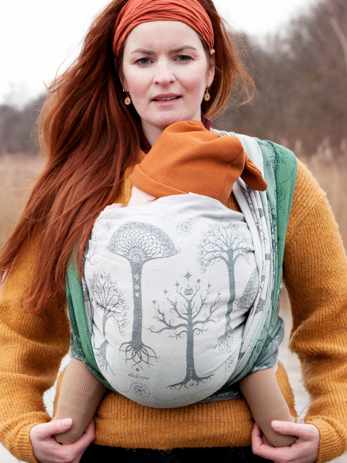 Trees of Gondor Through the Mist Baby Wrap (Woven Second) [Grade 2]