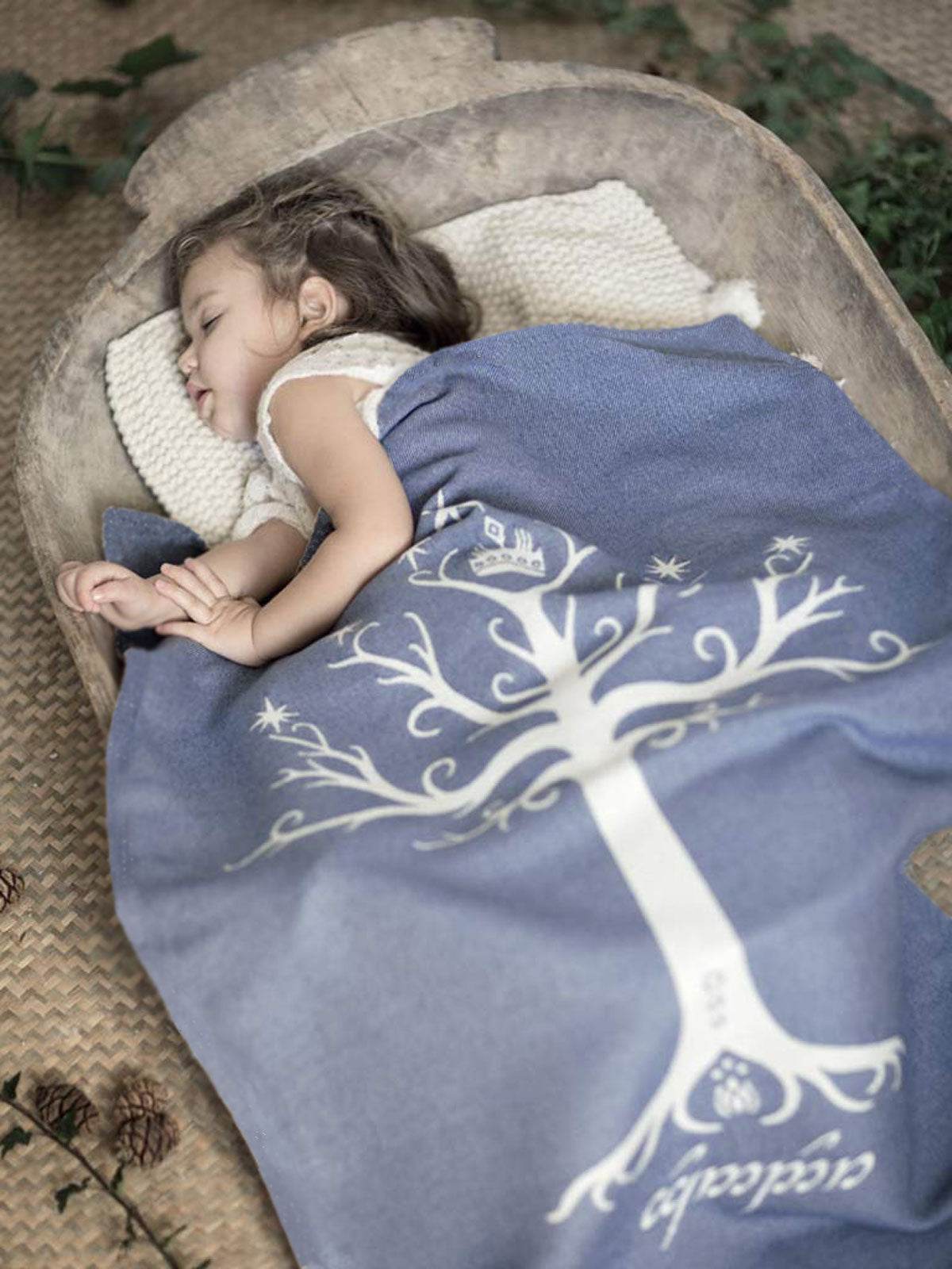 Tree of Gondor Hith Cashwool Baby Blanket - Oscha Slings