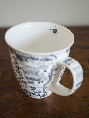 middle-earth map mug in blue
