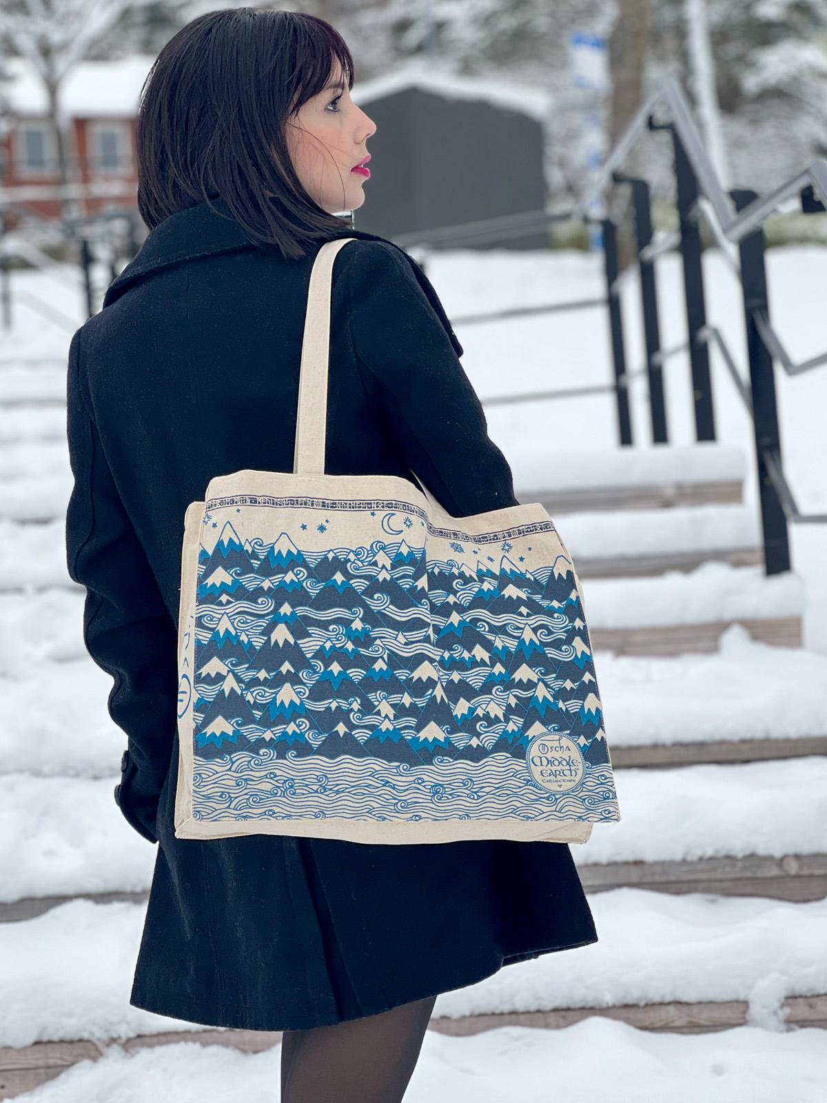 Misty Mountains Indigo Eco Tote Bag